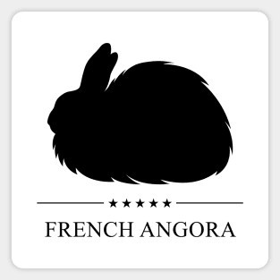 French Angora Rabbit Black Silhouette Magnet